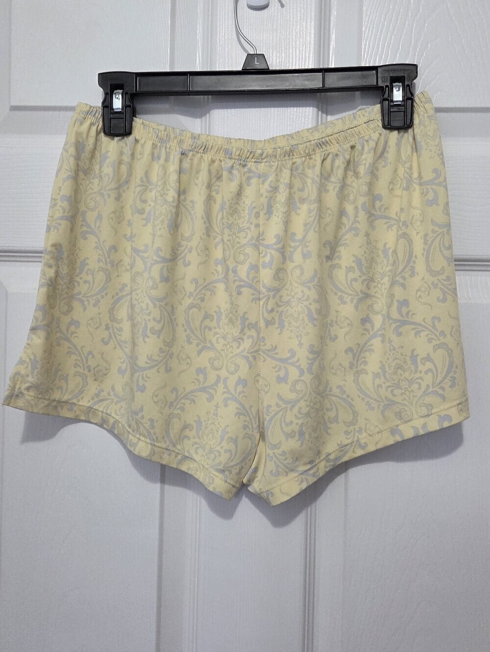 LVER Yellow Paisley Pajama Set V-neck Cami Tank & Shorts Loungewear Sz Small - Picture 10 of 14